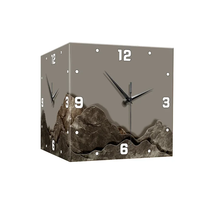 Back with backer living room, double-sided corner wall clock creativity, simple corner clock mural light
