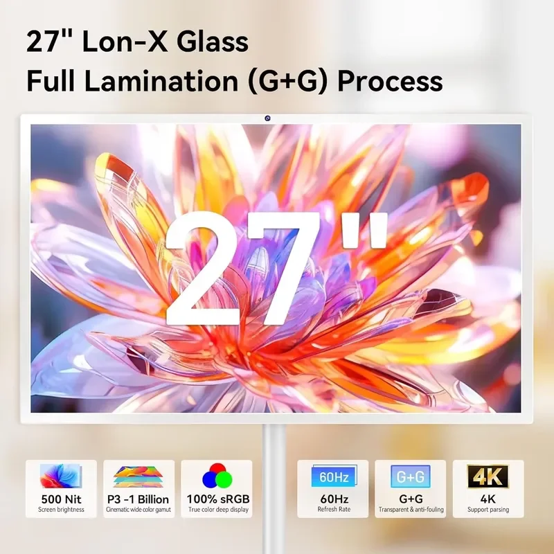 27 Inch Portable Touch Screen Tablet Wireless Vertical Display Interactive Digital Signage Battery Powered Indoor Outdoor TV
