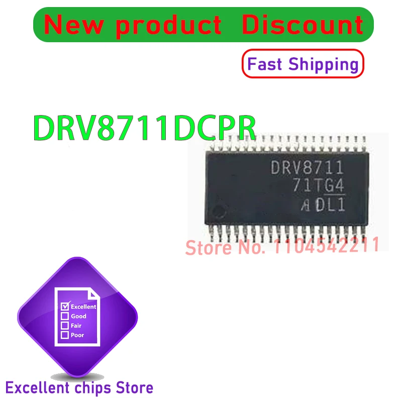 1 قطعة/الوحدة DRV8711DCPR DRV8711DCP DRV8711 HTSSOP38 جديد originalShipping