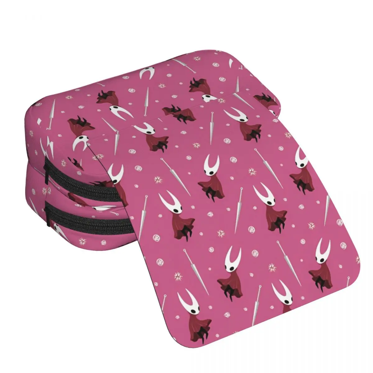 Double Clamshell Pen Case Hollow Knights Silksongs Pencilcases Pen Box for Student Bags Students School Zipper Stationery