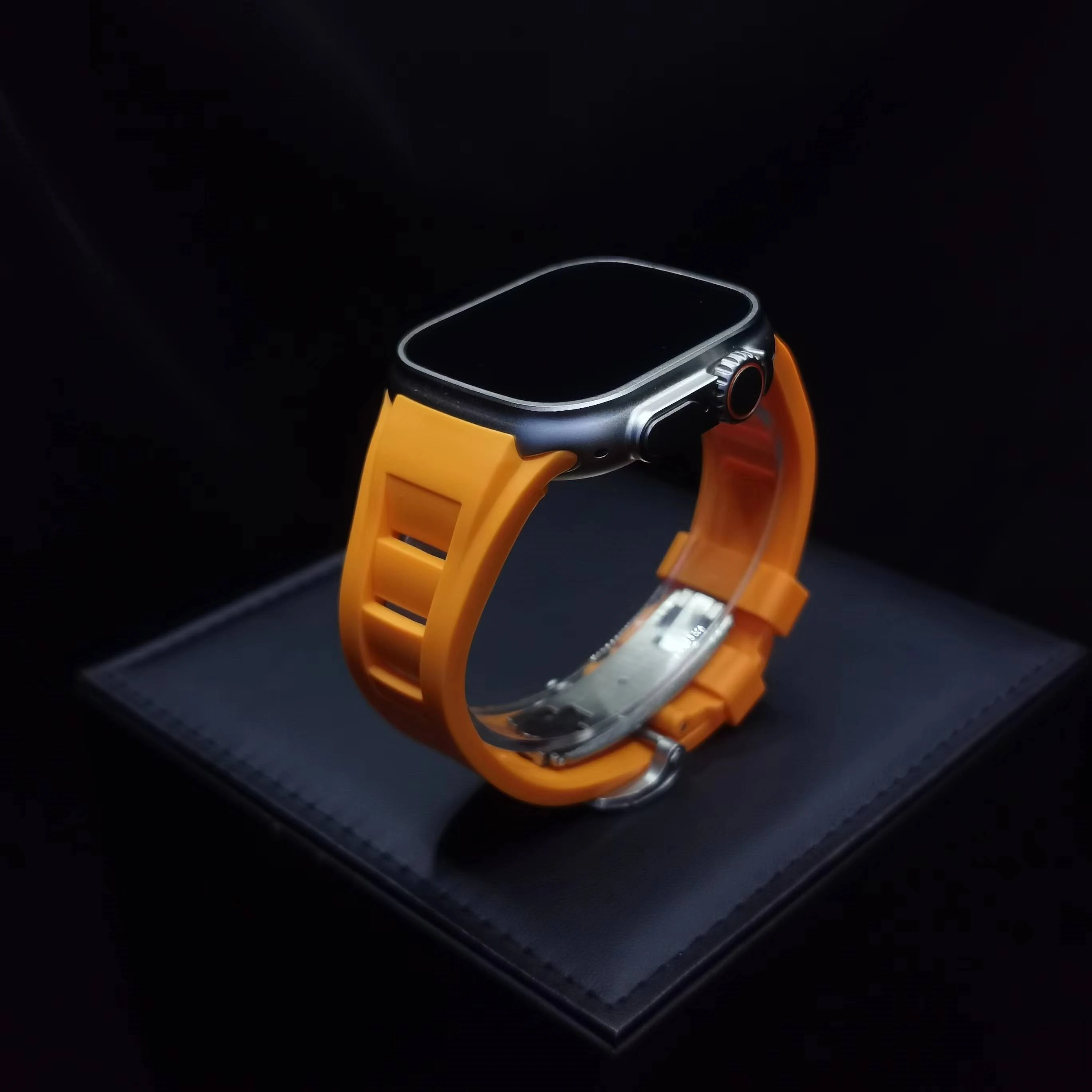 Sports Rubber Strap For Apple Watch Ultra 2 1 49MM 45MM 44MM 42MM Soft Silicone Band For Iwatch Series 9 8 7 6 5 4 SE 3 Bracelet