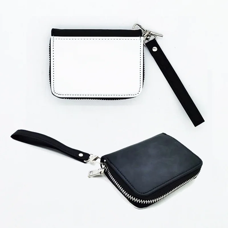 New Design PU Leather Coin Purse Change Bag With Wristband Sublimation Blank Small Wallet For Heat Transfer Print Festival Gift