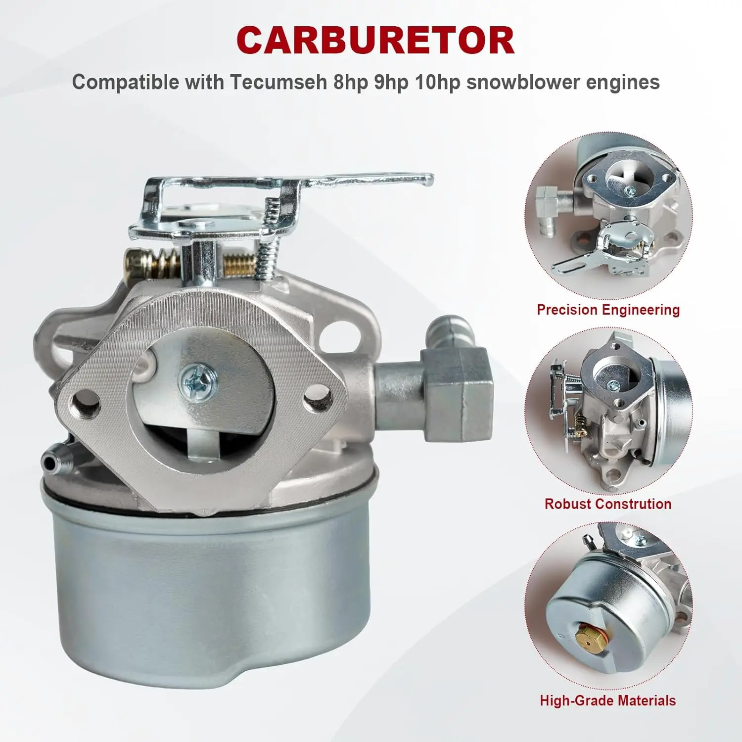 640052 HMSK80 Carburetor for Tecumseh HMSK80 HMSK90 HMSK100 LH318SA LH358SA Snow Blower Thrower 8HP 9HP 10HP Engine Tecumseh 640