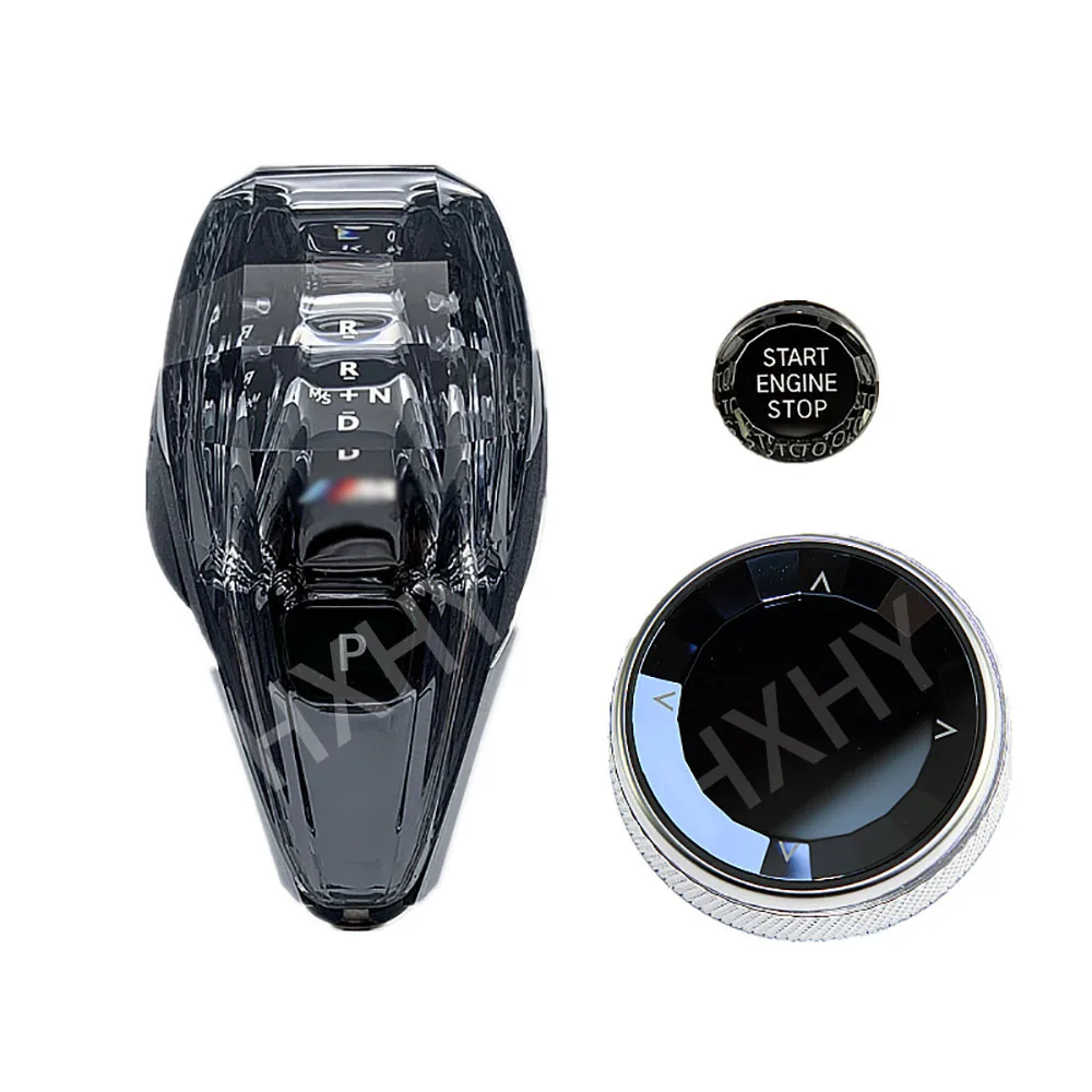 Crystal 3-Piece Shift Knob Car Accessories For BMW X3/X4/X5/X6/6GT/1/2/3/4/5/7 Series F10 F11 F16 F15 F30 F36 F18 G30 G32 G11