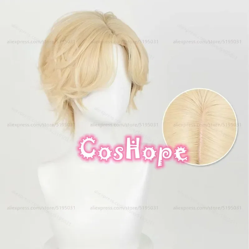 Luka Cosplay Wig 30cm Short Milk Golden Wig Cosplay Anime Cosplay Wigs Heat Resistant Synthetic Wigs  image 4