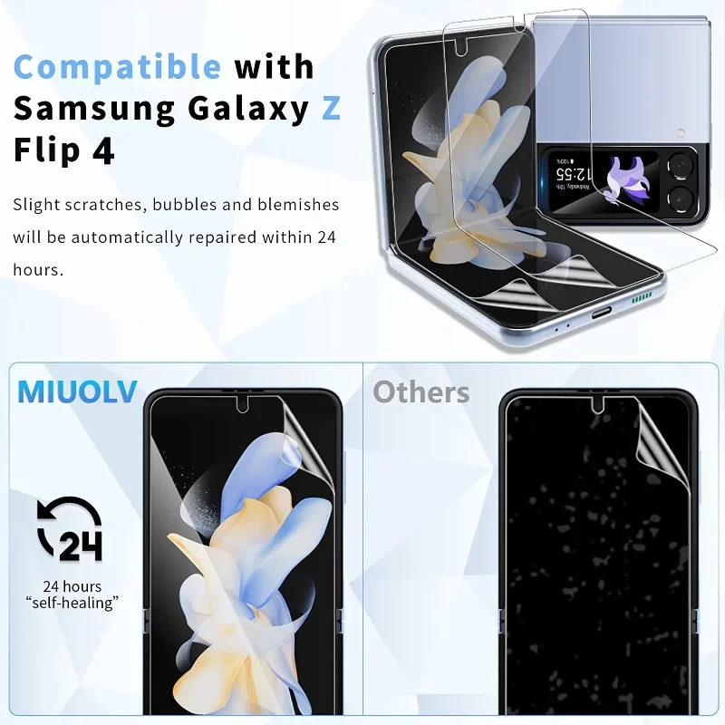 For Samsung Galaxy Z Flip 3 Soft Screen Protector Inner Screen Flexible Film Camera Lens Tempered Glass Film for Samsung Z Flip3