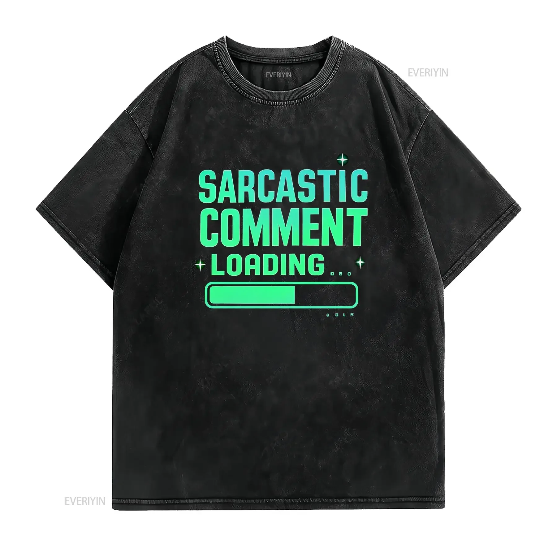 Sarcastic Comment Loading T Shirt Retro Gamer Humor vintage Washed Comfortable Versatile Unisex Breathable homme fashion Casual