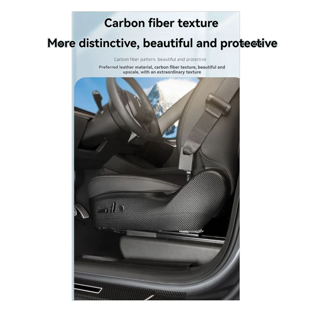 

NEW_Автокресло Anti-Kick Mat Сиденье Side Anti-Dirt Pad Углеродное волокно A