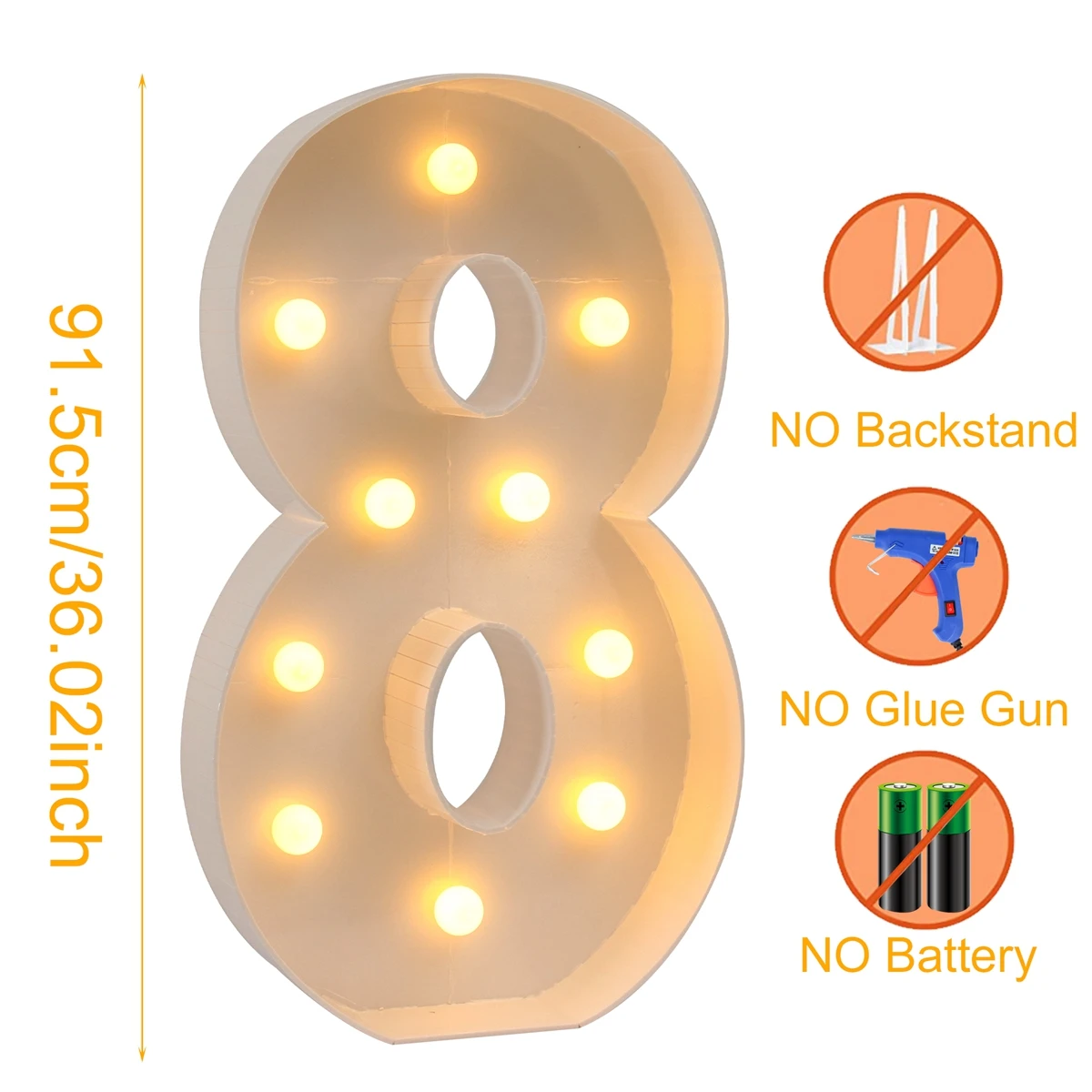 91,5 cm gigantische led-licht verjaardagsnummer figuur 1e verjaardag jubileum bruiloft baby shower decor 30 40 50 verjaardag nummerframe