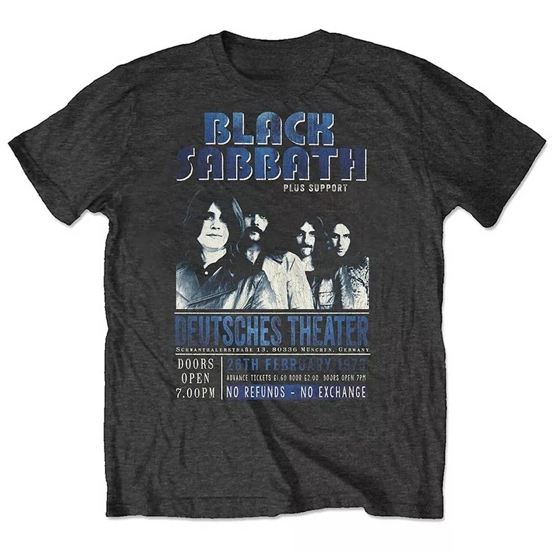 2026 Black Sabbath Band Photo Casual T-shirt Men's and Women's Luxury Band Brand Top 2026 New Logo Rock Ins Y2k
