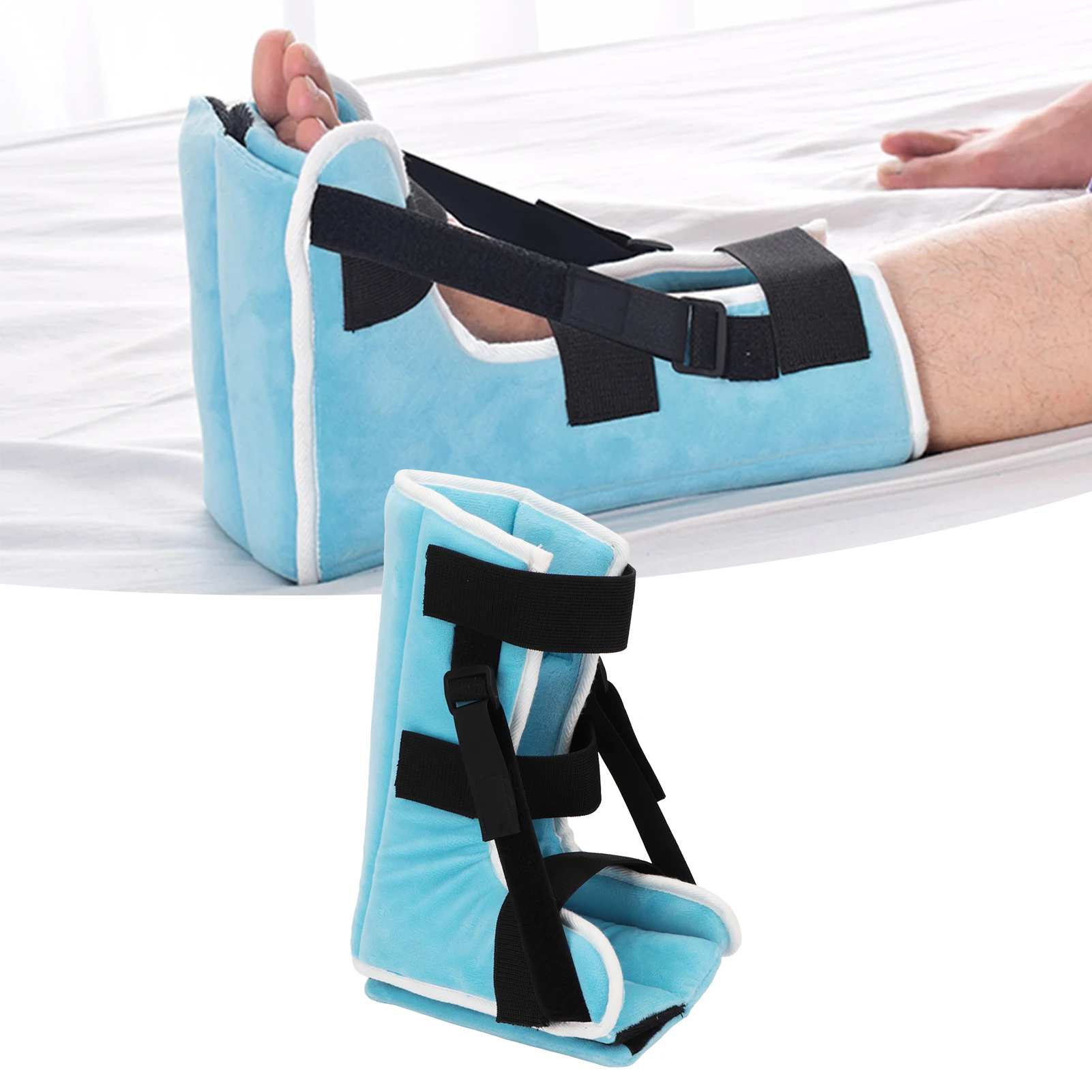 

Drop Foot Heel Protector Breathable Pressure Relieving Soft Adjustable Prevent Bedsore Single Boot Heel Pillow for Daily Care