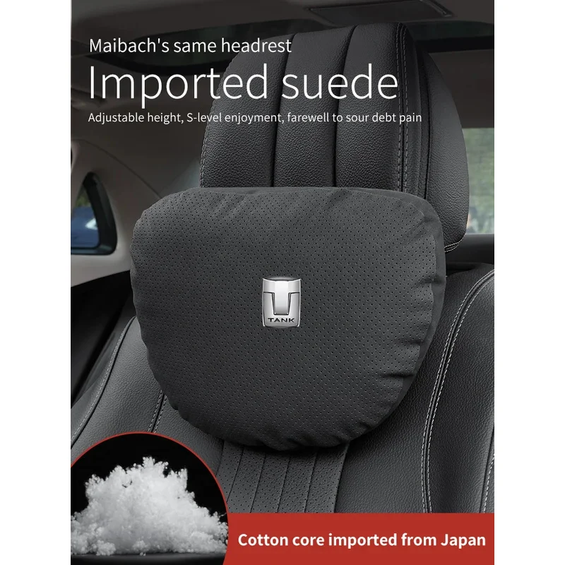 

For Great Wall TANK 300 400 500 700 Car Headrest Neck Support Seat Lumbar Cushion Breathable Soft Neck Pillow Auto Accessories