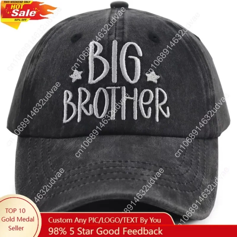 

Big or Brother and Sister Hats Adjustable Embroidered Cotton Baseball Cap