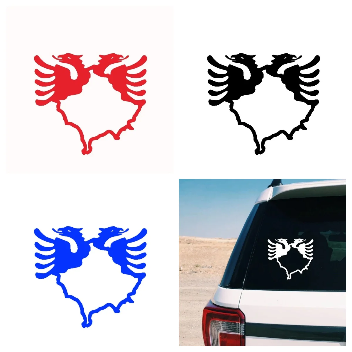 

Double-Headed Eagle Vinyl Decals - Perfect for Window Decoration & Laptop Stickers
