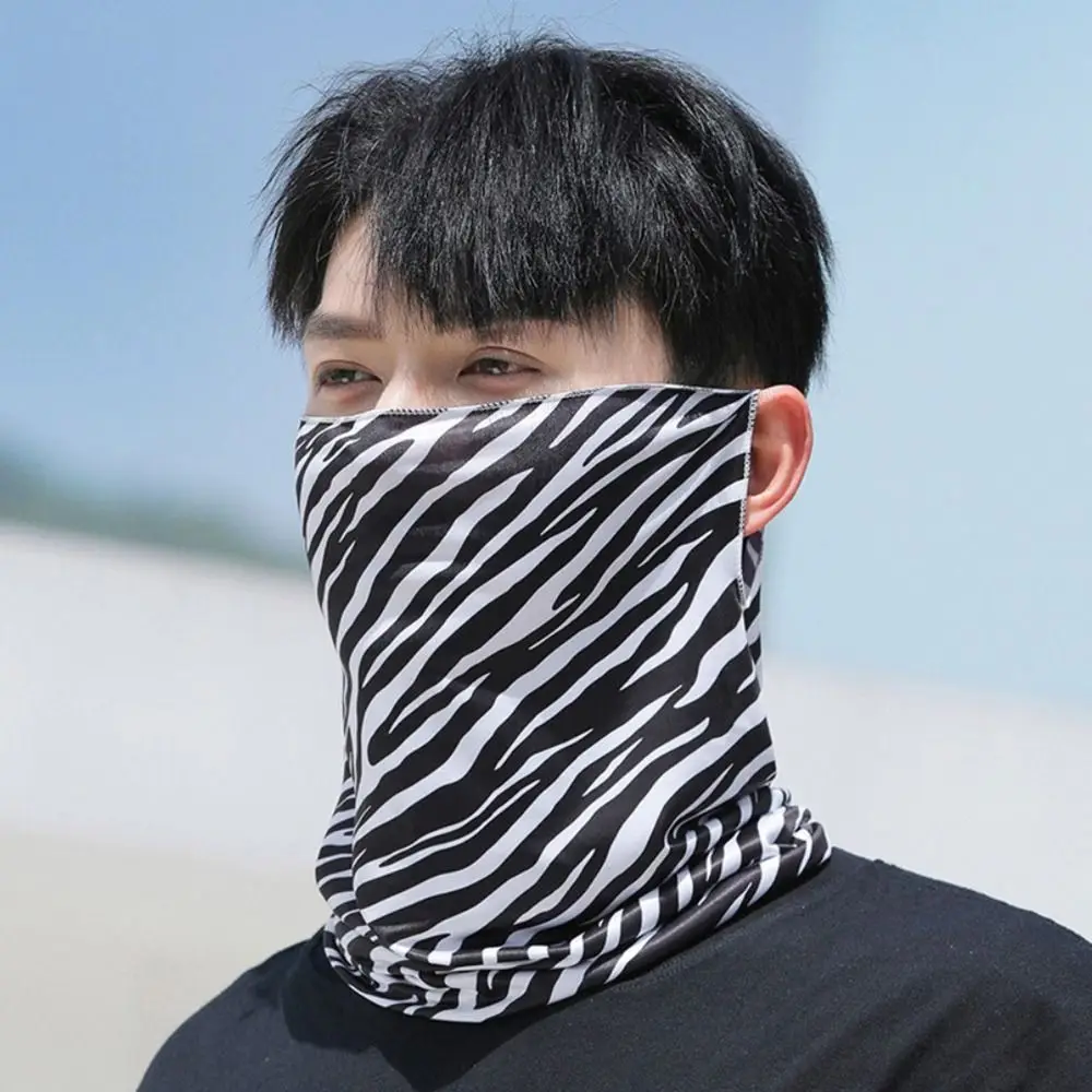 Riding Hiking Sports Face Mask Cover Cool Scarf Summer lce Silk Breathable Bandana Cycling Running Scarf Men Women