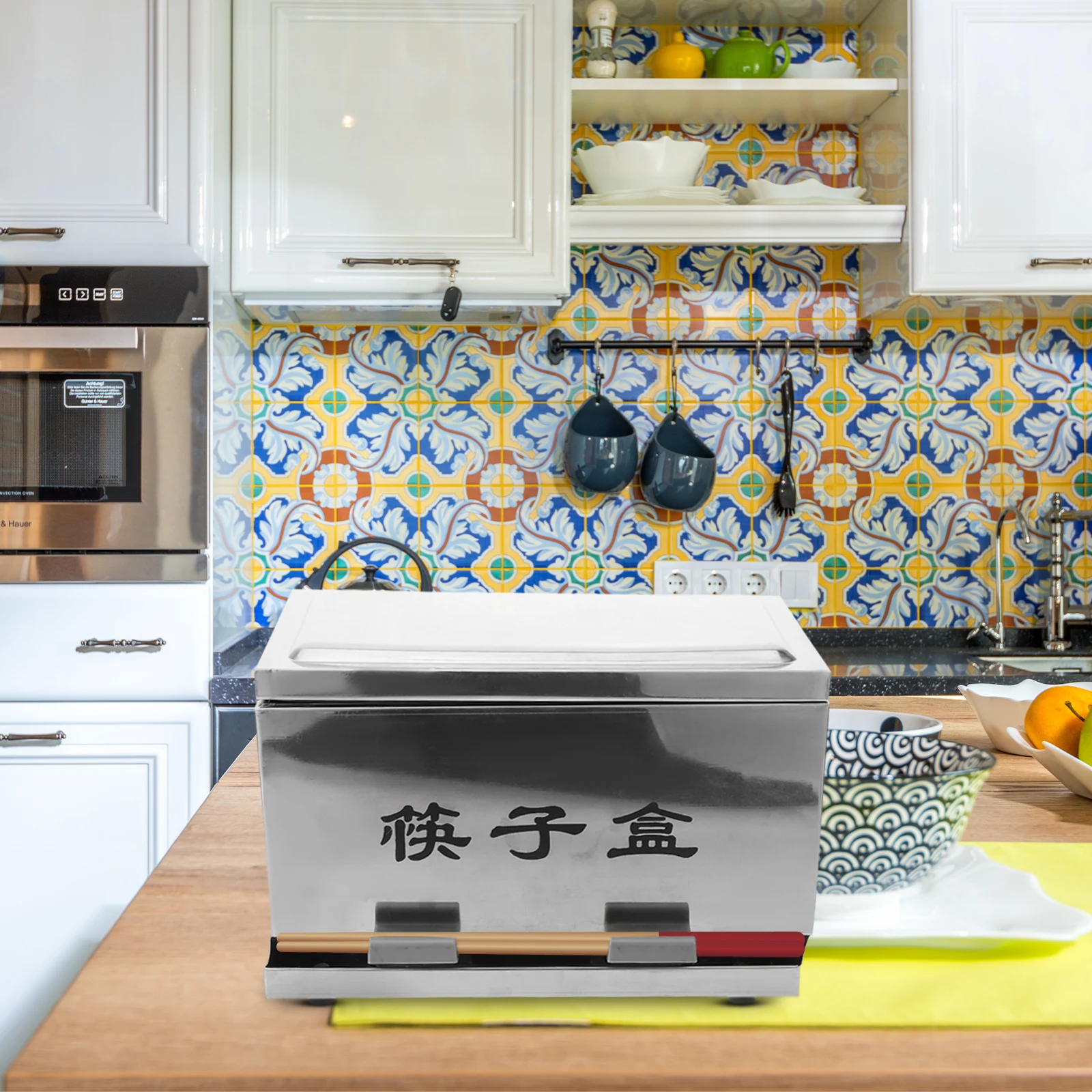 

Stainless Steel Chopstick Holder Spacious Storage Container Dispenser for Restaurant Buffet Kitchen Cutlery Flatware Organizer