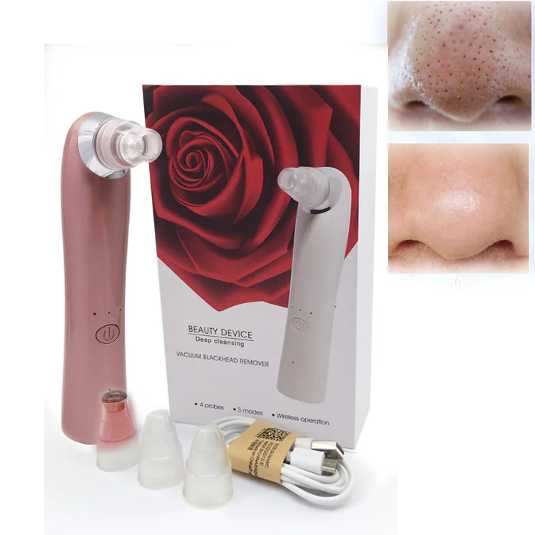 1419 conjunto limpador de poros cabeça preta tratamento acne extrator sucção facial e cravo cabeça eletrônico removedor cravo vácuo