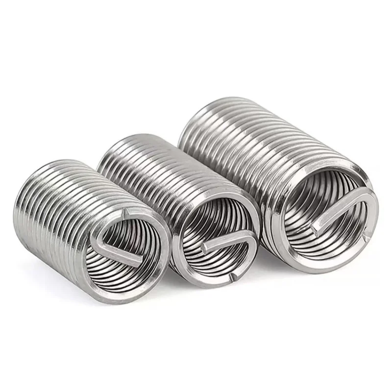 10/30/50pcs Thread Insert 304 Stainless Steel M2M3M4M5M6M8M10M12 Screw Tooth Sleeve Wire Thread Repair Protective Coiled Helical