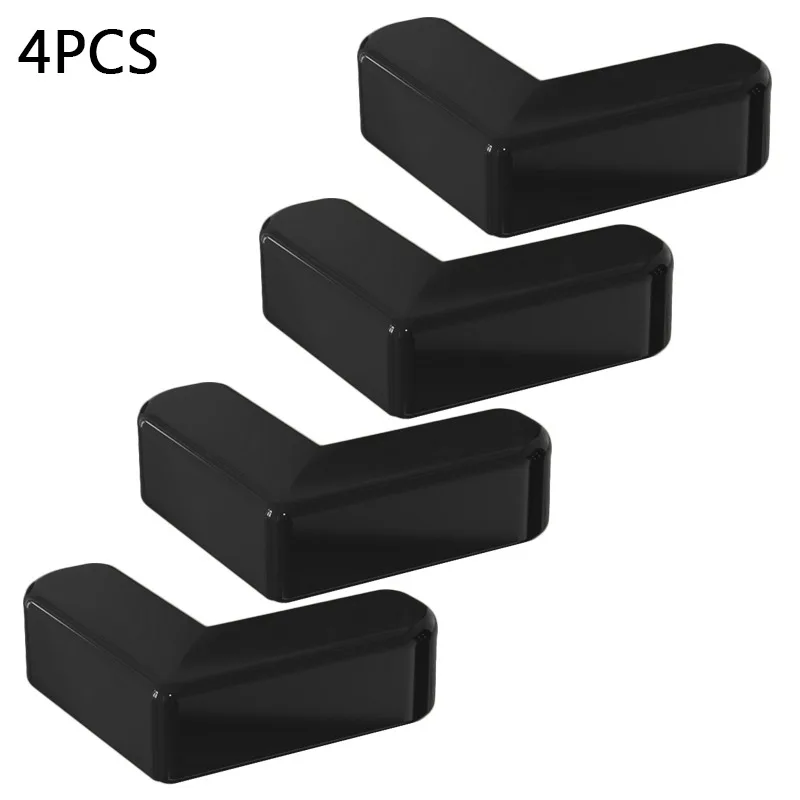 4PCS Child Baby Safety Corner Furniture Protector Strip Soft Edge Corners Protection Guards Cover for Toddler Infant Black