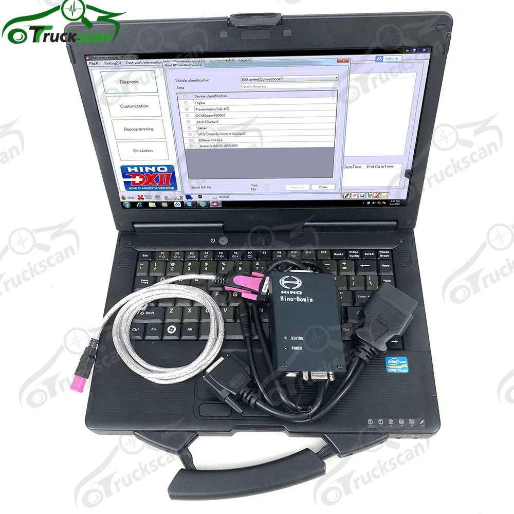 

Для HINO Diagnostic Explorer для Hino-Bowie Diagnostic +CF53 ноутбука для экскаватора HINO, диагностический сканер грузовика, инструмент