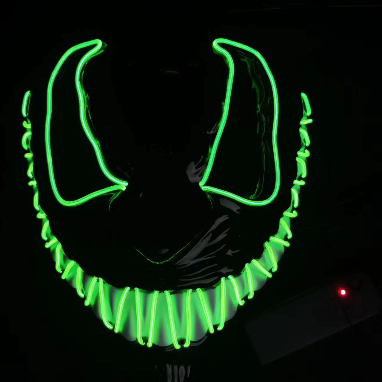 Halloween Mask LED Costume Scary Light Up EL Wire for Masquerade Glowing Mask for Men Women Kids