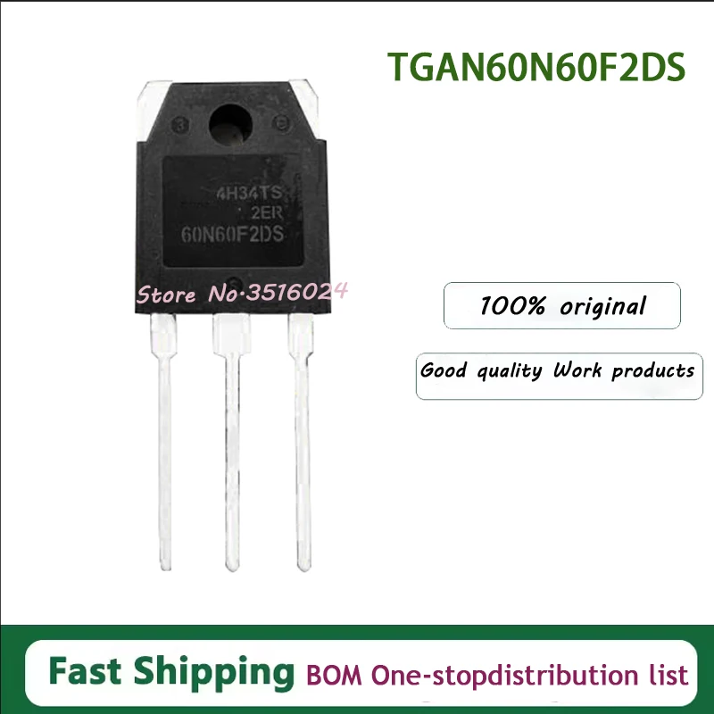 10PCS/lot  TGAN60N60F2DS  TGAN60N60F TO-3P 600V 60A 100% NEW