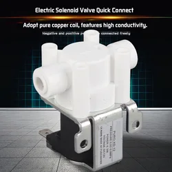 1pc DC 12V Water Electric Solenoid Magnetic Purifier Valve Quick Connect Normally Close