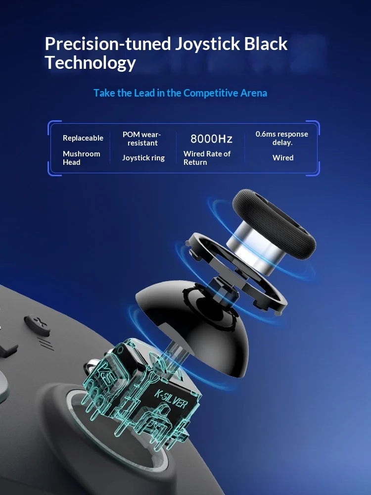 ZD Super Legend Excellent Gamepads Three Mode Wireless Hall Trigger TMR Joystick Modularized Game Pad 8000Hz  Customization