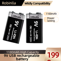 9V 1100mAh Rechargeable Battery with USB Port. Ideal for Remote Control Helicopters and Models (6F22)