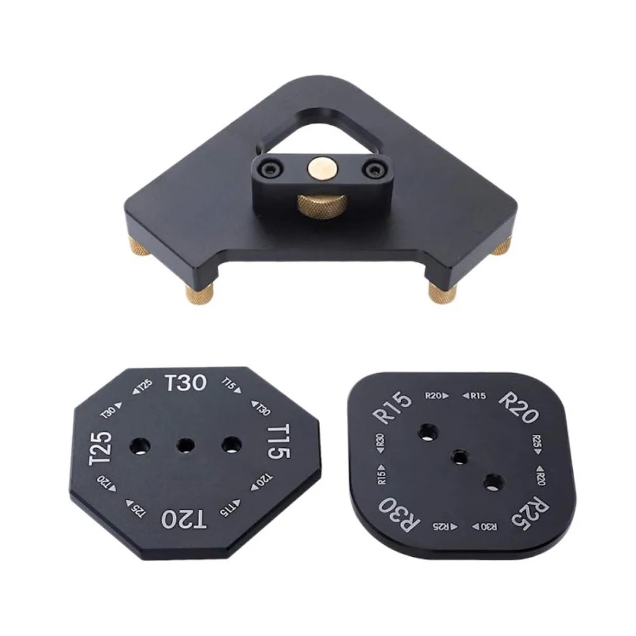 

Aluminium Routing Bevel Angle Template 98*98*46mm Aluminium Alloy Bit Anodic Oxidation Easy To Use Engraving Fixture