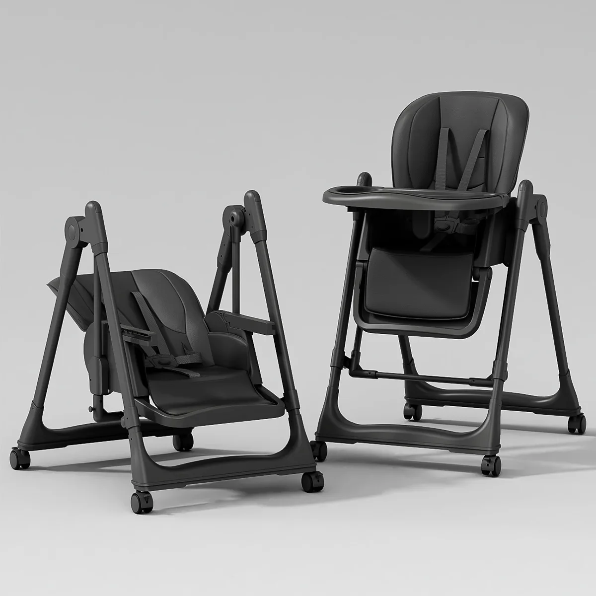Baby Dining Chair Swing Dining Chair Rocking Chair Baby Home Multifunctional Foldable Children's Dining Table Cradle 2-in-1