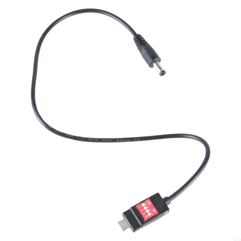 Cáp bộ điều hợp công suất H37B USB C đến 5,5mmx2.1mm bộ chuyển đổi điện áp điều chỉnh điện áp