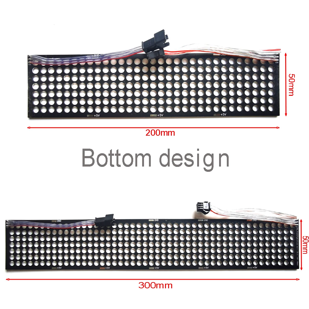 P5 P10 P6.25 pitch RGB WS2812B addressable digital transparent panel light LED 8x32 8x48 pixel module matrix screen DC5V
