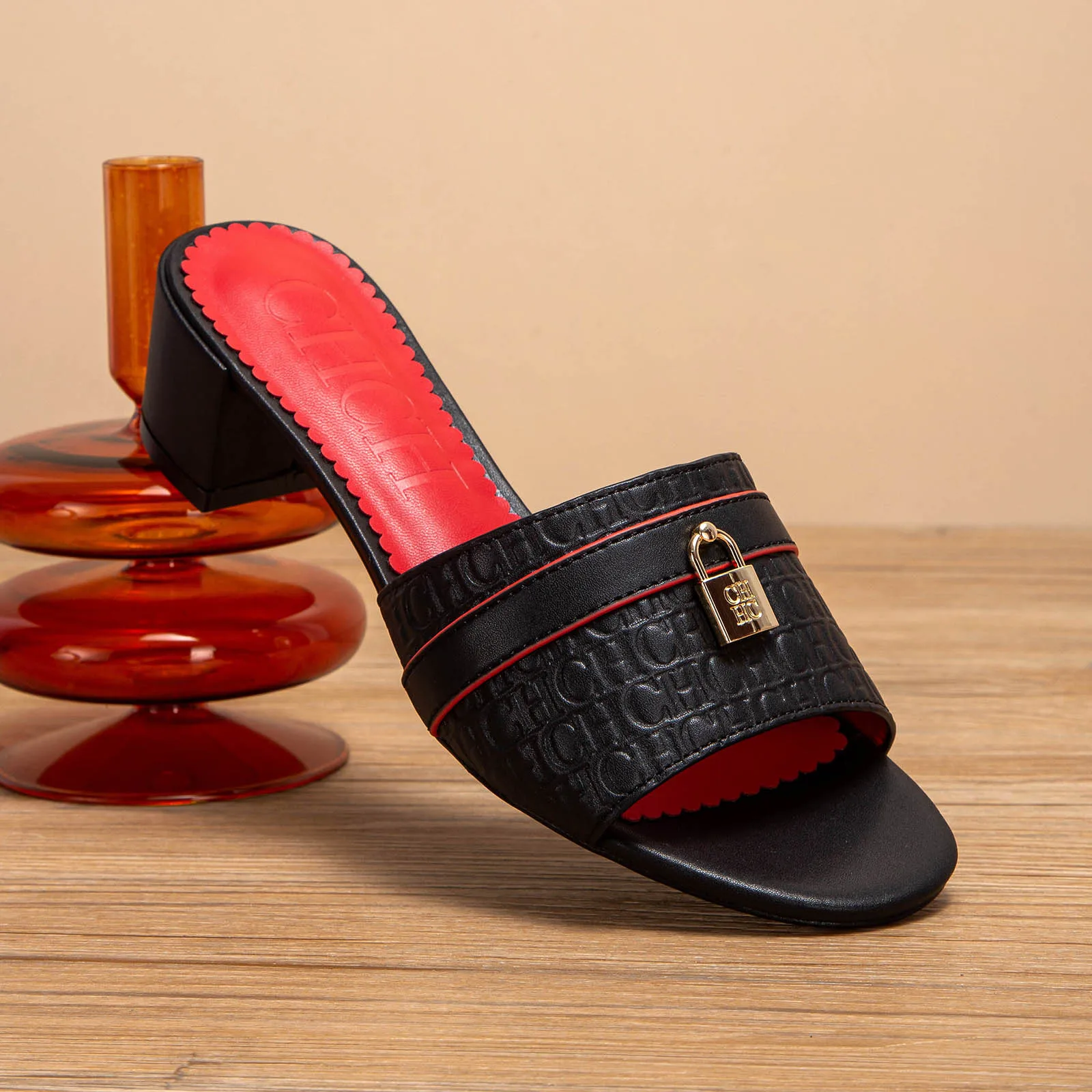 Summer New Women's Slippers Colour Combination Design Fashionable Versatile Fine Workmanship with Heel Women's Slippers
