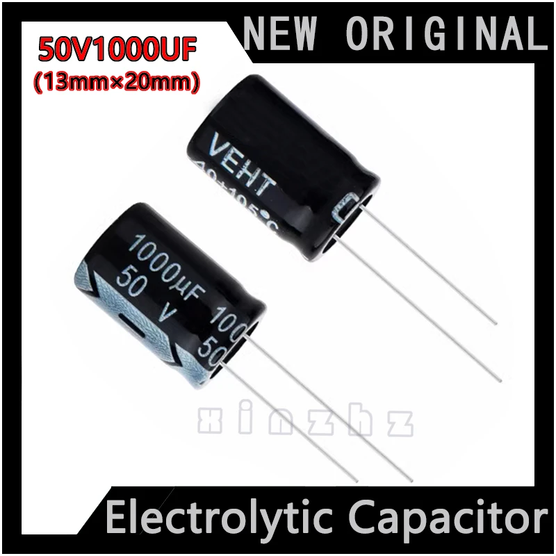 Electrolytic Capacitor 50V 1000UF New Original High Frequency Durable Capacitor Specification 13mm × 20mm