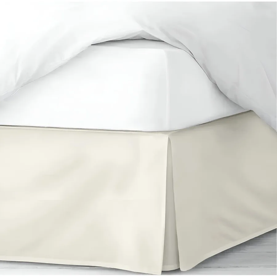 

Pleated Bed Skirt Queen Size 18 Drop with Platform Design for Secure Fit in Modern Stylish Look Split Corners for Easy Installa