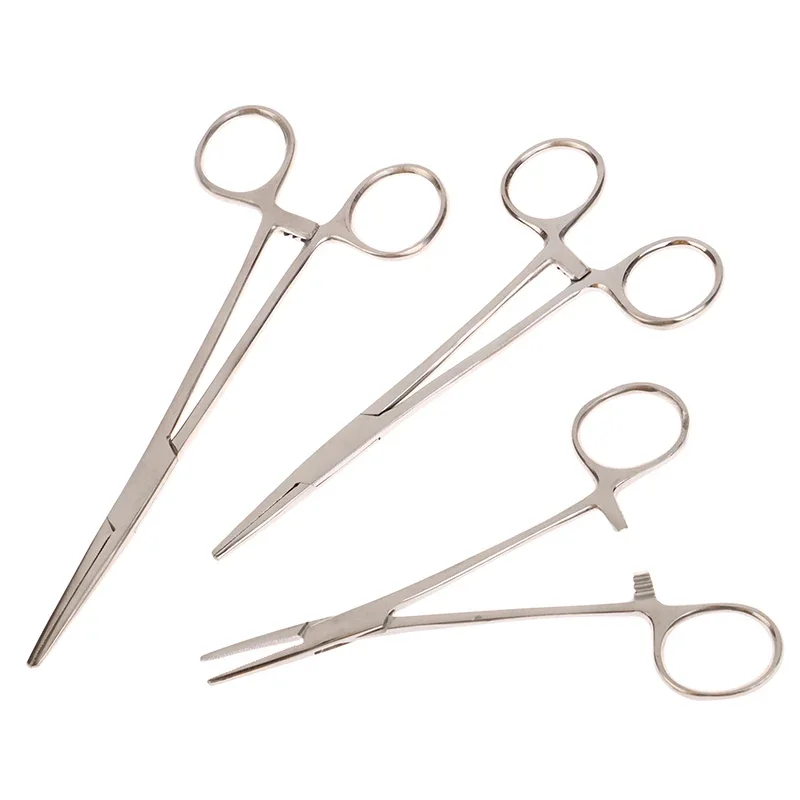 

12,5/14/16/18 см изогнутые стопорные коленчатые ножницы из нержавеющей стали, плоскогубцы, кровоостанавливающие щипцы, зажимные клещи