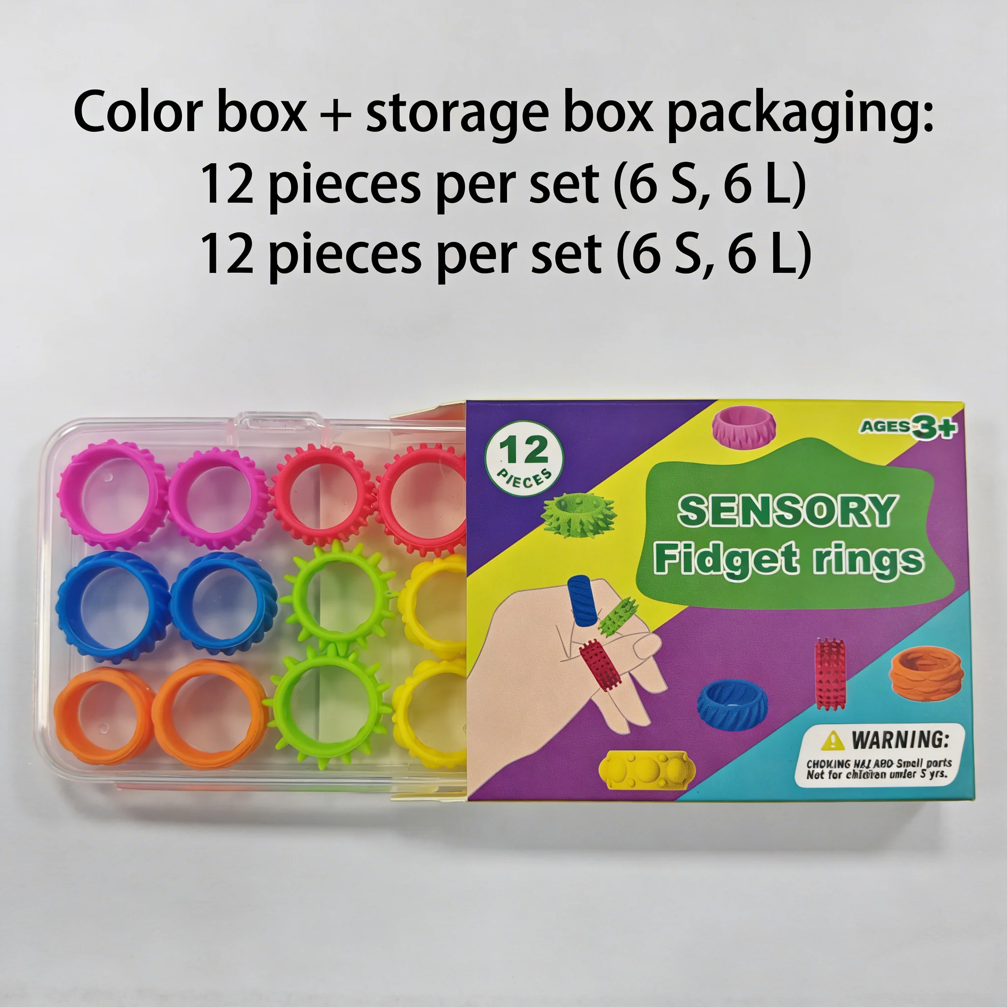 Fidget Toys Children's Silicone Sensory Ring Stress Relief Toy Sensory Ring Fidgets Toys Stress Relief Toy Antistress For Adults