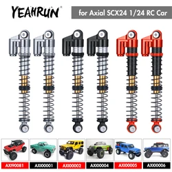 YEAHRUN 4Pcs 53mm Metal Alloy Shock Absorber Damper for Axial SCX24 Deadbolt Gladiator Bronco Wrangler C10 1/24 RC Crawler Car