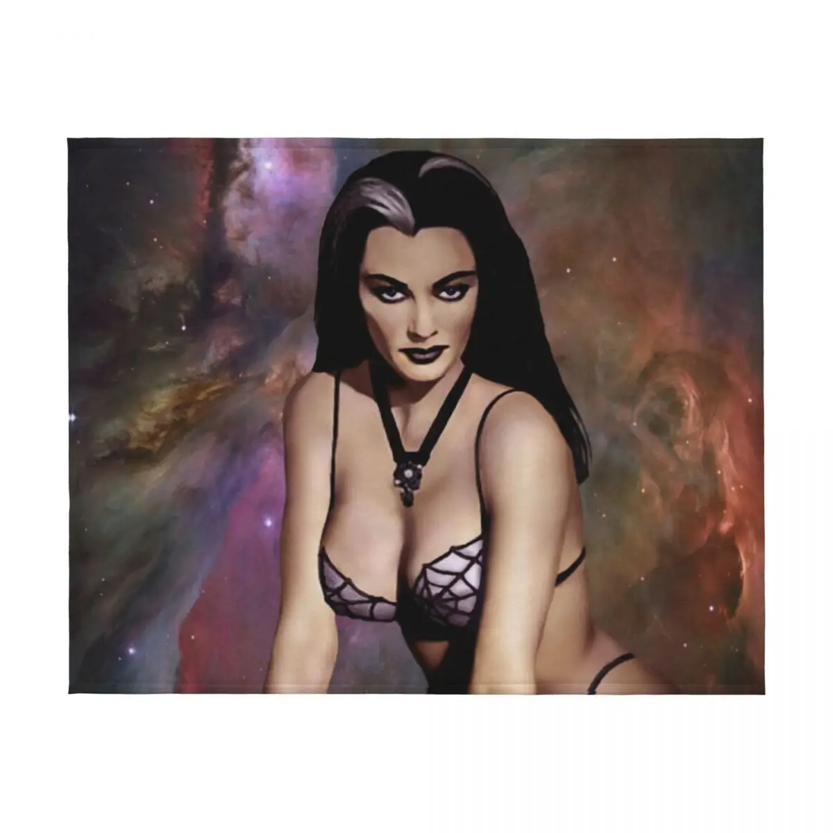 إيفون دي كارلو كما ليلي مونستر رمي بطانية تأثيري أنيمي الطفل المعزي البطانيات القطيفة