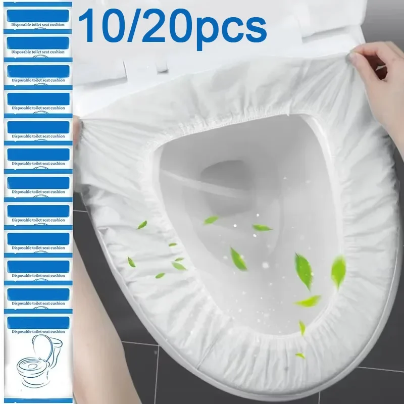 Disposable Toilet Seat Cover Sterile Portable Travel Camp Hotel Bathroom Nonwovens Isolate Lavatory Mat Carrier Ring Accessories