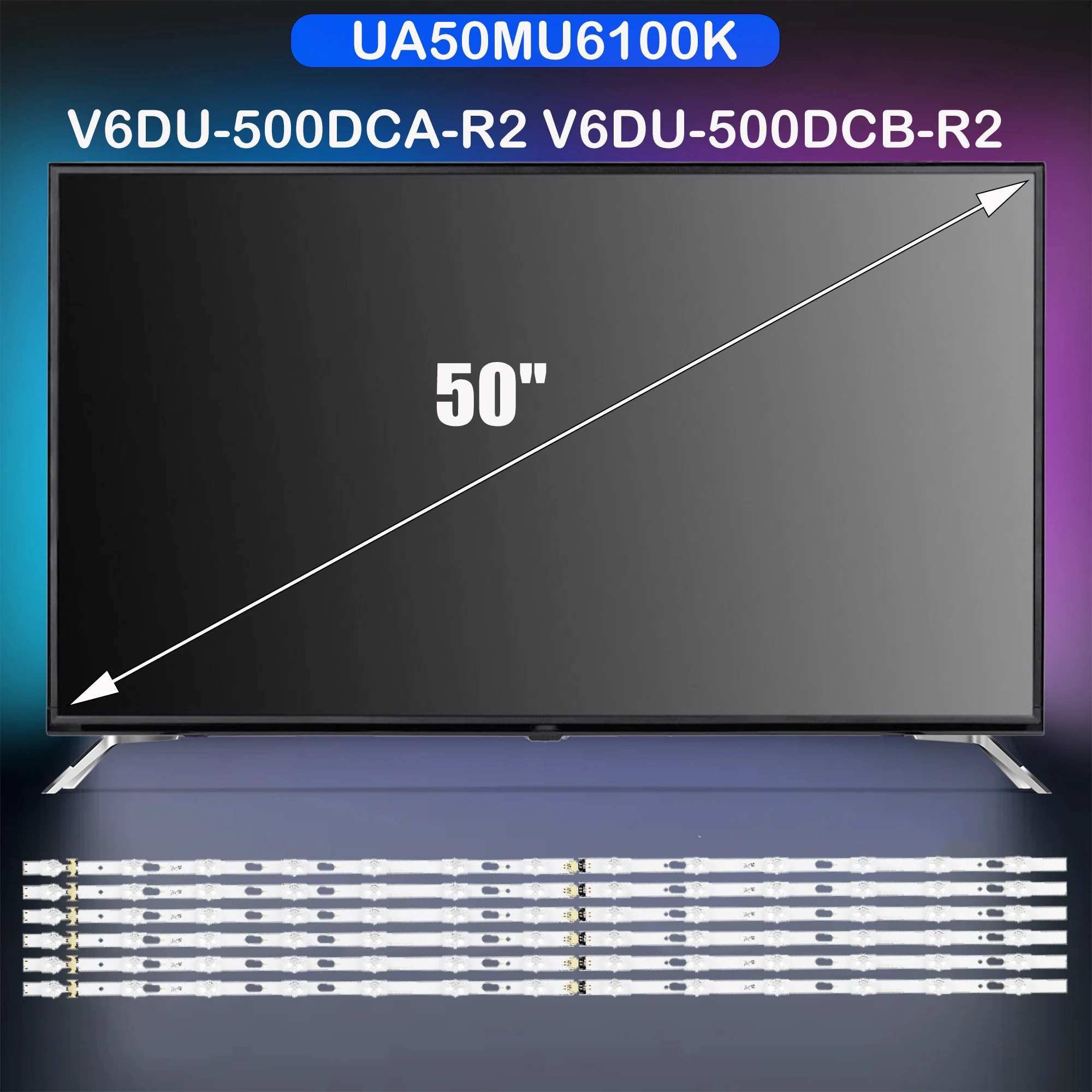

LED Backlight strip for UA50KU6000S UA50MU6100R UA50MU6150K UA50MU6153K UA50MU7000 UE50KU6000W UE50KU6020K UE50KU6075U