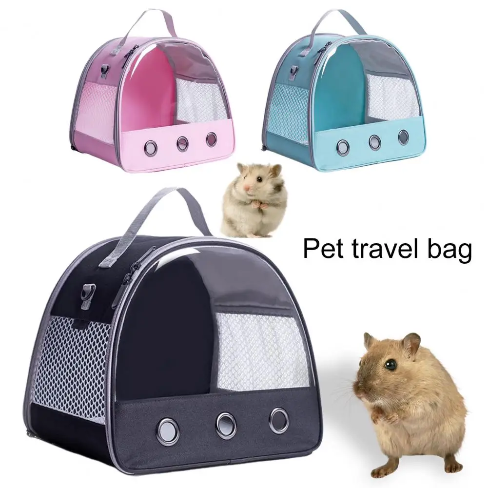 Universal Hamster Carrier Flexible Visible Tent Shape Pet Carrier Backpack Outdoor Bag