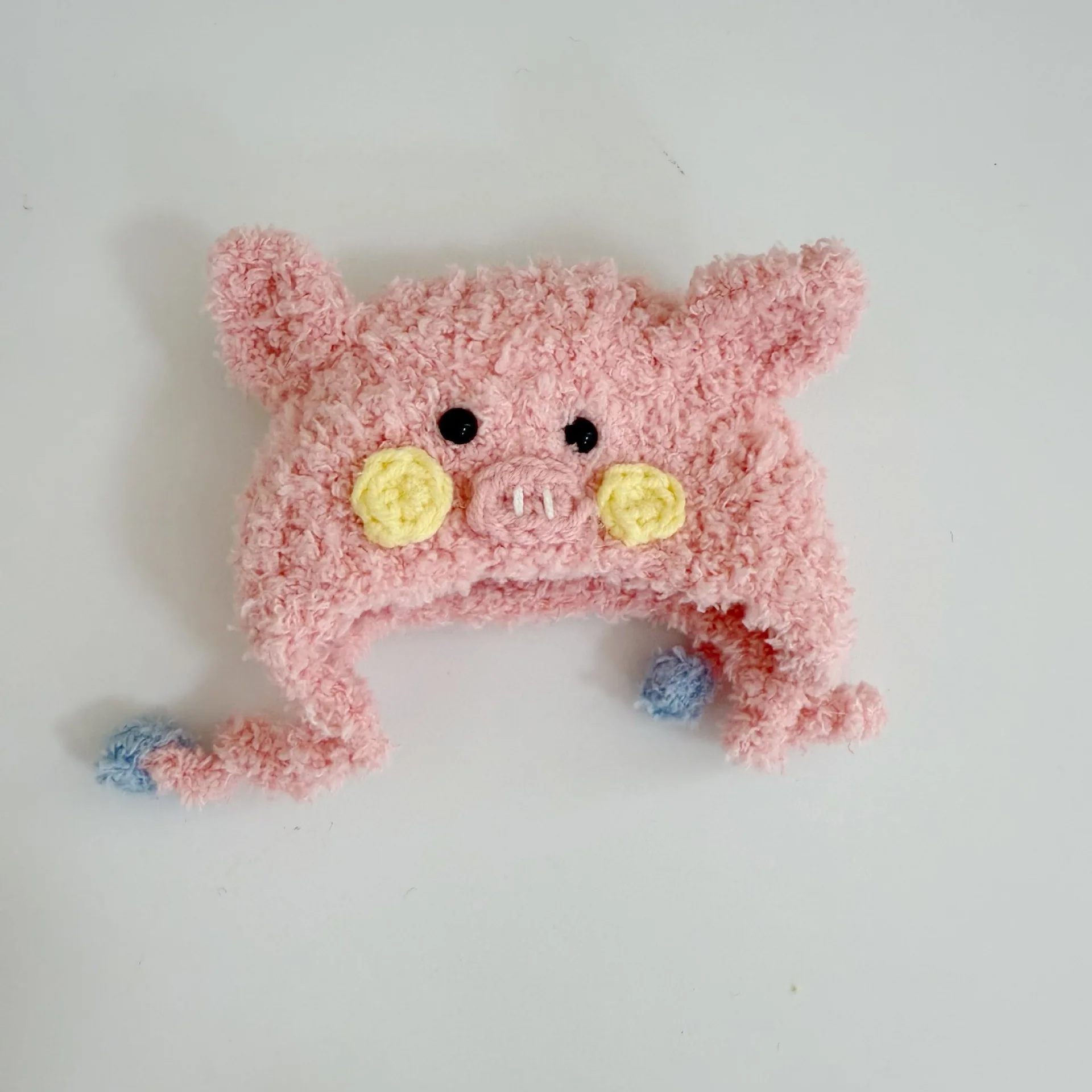 

Only clothes: Fourth generation canvas clothing 4.0 mini version keychain LABUBU handmade headband with small nose and gag