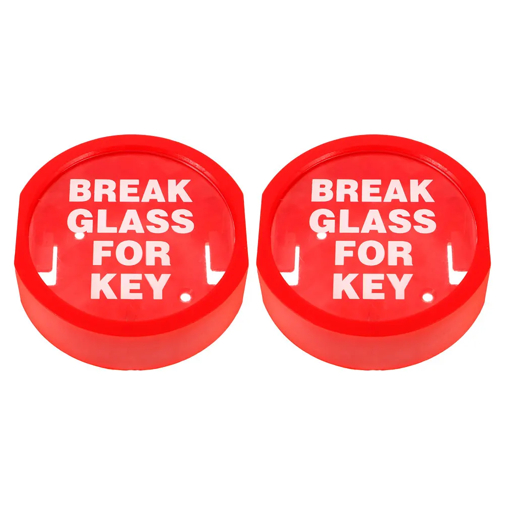 2Pcs Emergency Key Box Wall Mounted Fire Safety Lock Box for Home Glass in Case of Emergency Glass Break