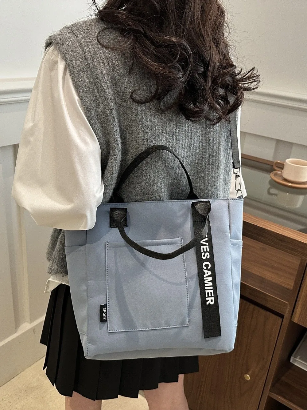 Langlebige Große Kapazität Schultertasche Wasserdichte Canvas Umhängetasche Tragetasche – Detail 18