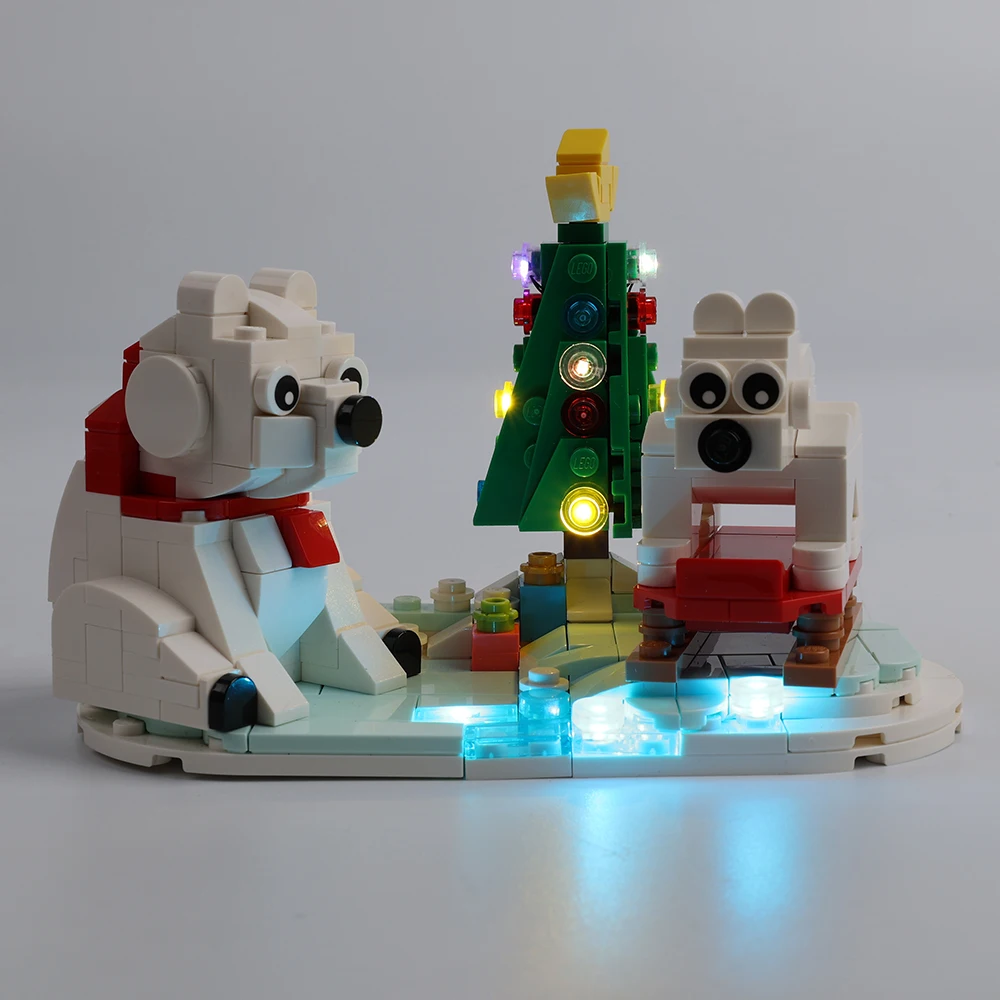 LED Light Kit For 40571 Winter Polar Bears Model Only Lighting Set Not include Blocks