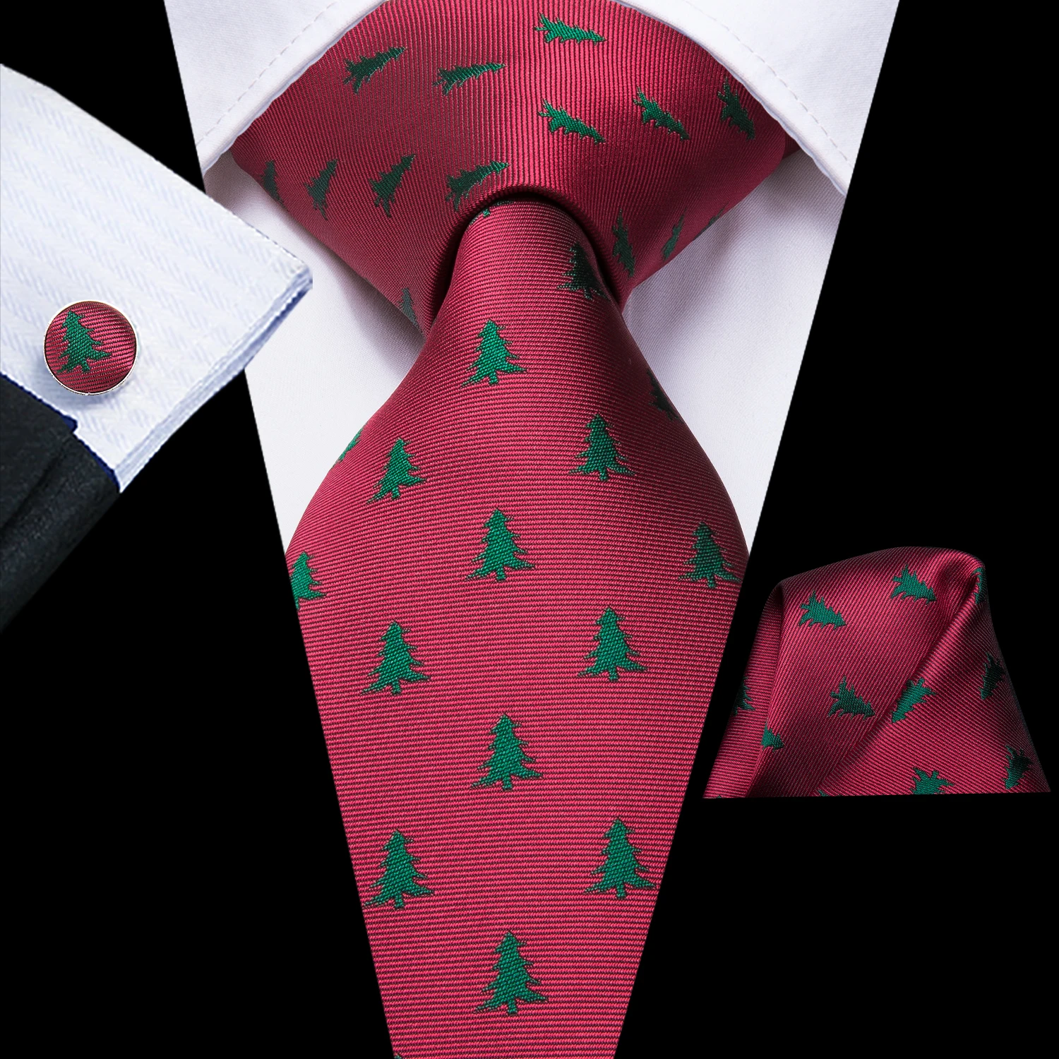 Hi-Tie para hombre, conjunto de corbata de boda de seda de Cachemira vino tinto Borgoña, diseño de moda, mancuerna de calidad, envío directo