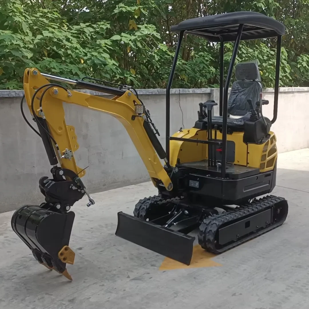 Mini Excavator จัดส่งฟรี Mini Hydraulic Excavator 1.5 ตันจีน Micro Digger minibagger Kubota Micro Bagger ดีเซล digger