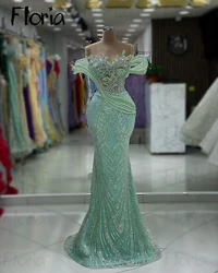 Floria aso ebi rüschen maxi langes party kleid südafrika nischer luxus 2024 frauen ballkleider für hochzeit vestidos de fiesta custom